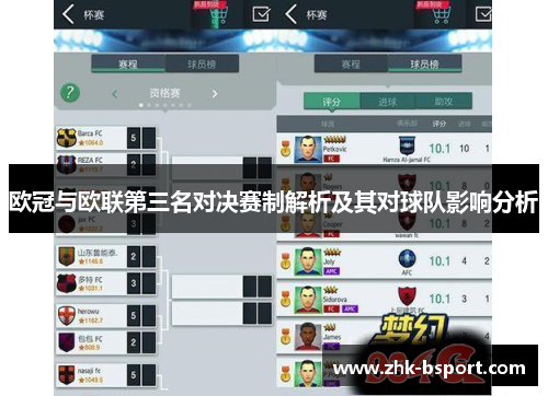 欧冠与欧联第三名对决赛制解析及其对球队影响分析
